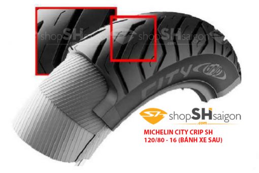 Lốp Xe Sau Michelin City Grip Cho SH 120/80-16 1