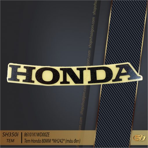 Tem chữ Honda 80MM (màu đen) - 86101K1WD00ZE 1